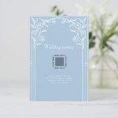 Lichtblauwe Romance vintage bruiloft behuizing Kaa Informatiekaartje (Staand voorkant)