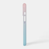 Lichtblauwe Roze Gradiënt Moderne Minimaal Schrift iPhone 16 Hoesje (Linkerkant)