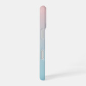 Lichtblauwe Roze Gradiënt Moderne Minimaal Schrift iPhone 16 Hoesje (Rechterkant)