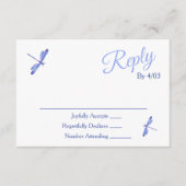 Lichtblauwe RSVP-bijlagekaarten Advieskaart (Voorkant)