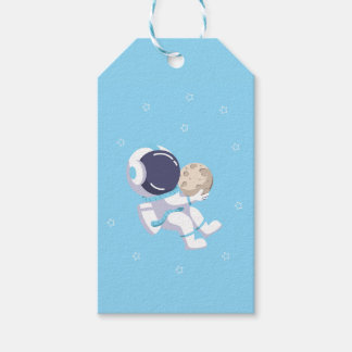 Lichtblauwe Ruimtevaarder - Cadeaubijsluiter Cadeaulabel