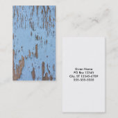 Lichtblauwe schilferverf visitekaartje (Voorkant / Achterkant)