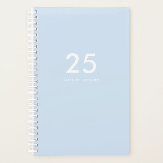  lichtblauwe school planner (Voorkant)