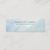 Lichtblauwe Shell Moeder van de Parel Oorbel Displ Mini Visitekaartje (Voorkant)