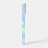 Lichtblauwe Sky Clouds Foto met Single Initiaal iPhone 15 Case (Rechterkant)
