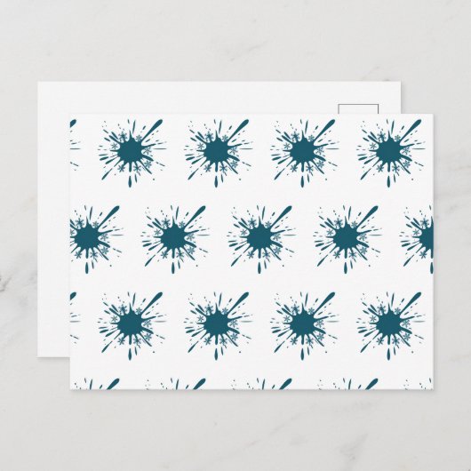 Lichtblauwe sneeuw barst van de kerst briefkaart (Voorkant / Achterkant)