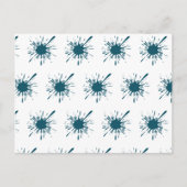 Lichtblauwe sneeuw barst van de kerst briefkaart (Voorkant)