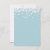 LICHTBLAUWE SNEEUWVLOK TROUWSCHEMA VAN EVENEMENTEN KAART (Achterkant)