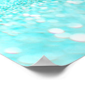 Lichtblauwe Sparkly Glitter Butterfly Princess Poster (Hoek)