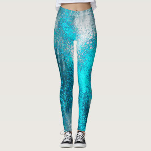 Lichtblauwe Spletters Leggings