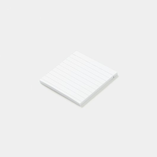 Lichtblauwe stip regel Post-it notes (Schuin)