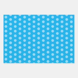 Lichtblauwe Stippen  Inpakpapier Vel