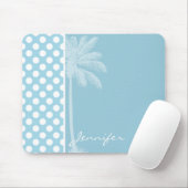 Lichtblauwe stippen; palm muismat (Met muis)
