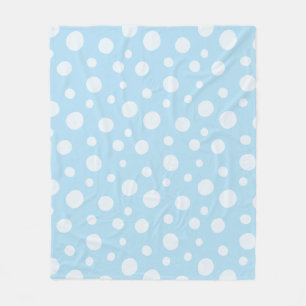 Lichtblauwe Stippen Pattern Fleece Deken