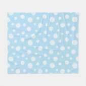 Lichtblauwe Stippen Pattern Fleece Deken (Voorkant (Horizontaal))