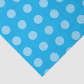 Lichtblauwe Stippen  Tissuepapier (Detail)