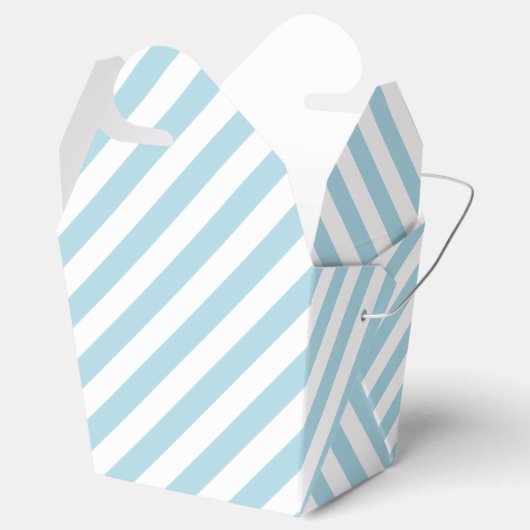 Lichtblauwe strepen bedankdoosjes (Geopend)