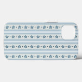 Lichtblauwe Strepen En Bloemen Case-Mate iPhone Case (Achterkant (horizontaal))