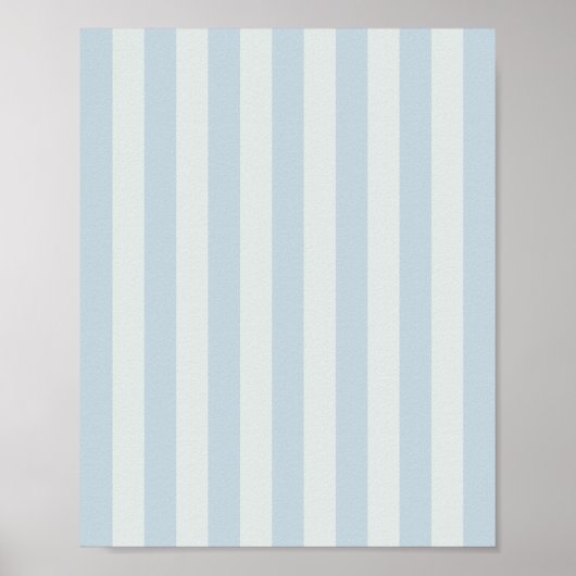 Lichtblauwe Strepen Poster (Voorkant)