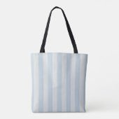 Lichtblauwe Strepen Tote Bag (Achterkant)