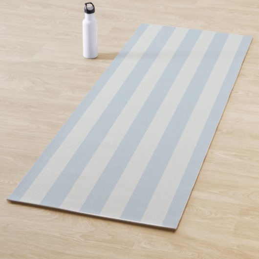 Lichtblauwe Strepen Yogamat (In situ)