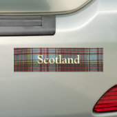 lichtblauwe tartan bumpersticker (Op auto)