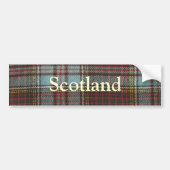 lichtblauwe tartan bumpersticker (Voorkant)