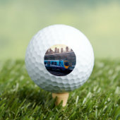 Lichtblauwe trein golfballen (Insitu Shirt)