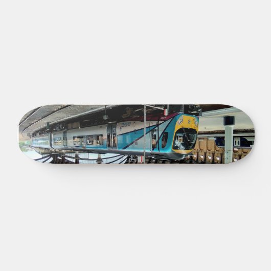 Lichtblauwe trein persoonlijk skateboard (Horizontaal)