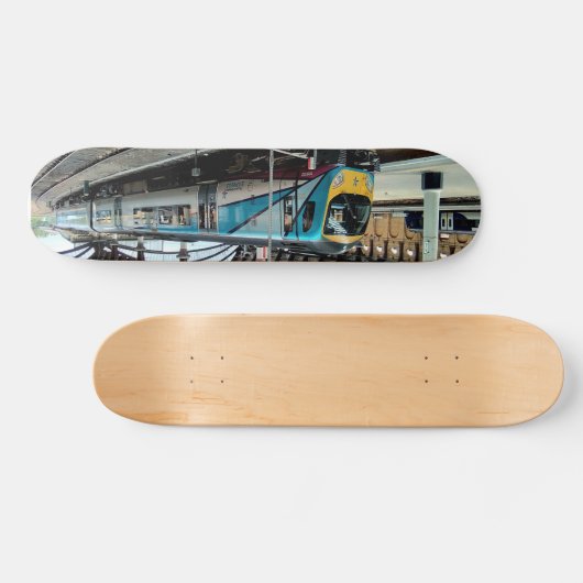 Lichtblauwe trein persoonlijk skateboard (Horizontaal)