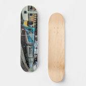 Lichtblauwe trein persoonlijk skateboard (Voorkant)