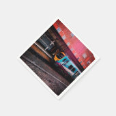 Lichtblauwe trein servet (Hoek)