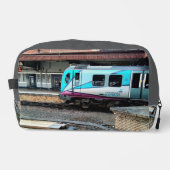 Lichtblauwe trein toilettasje (Voorkant)