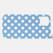 Lichtblauwe trendkleur en polka stippen Case-Mate iPhone case (Achterkant (horizontaal))