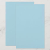 Lichtblauwe, vaste kleur briefpapier (Voorkant / Achterkant)