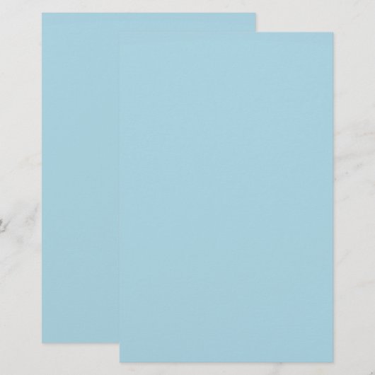 Lichtblauwe, vaste kleur briefpapier (Voorkant / Achterkant)
