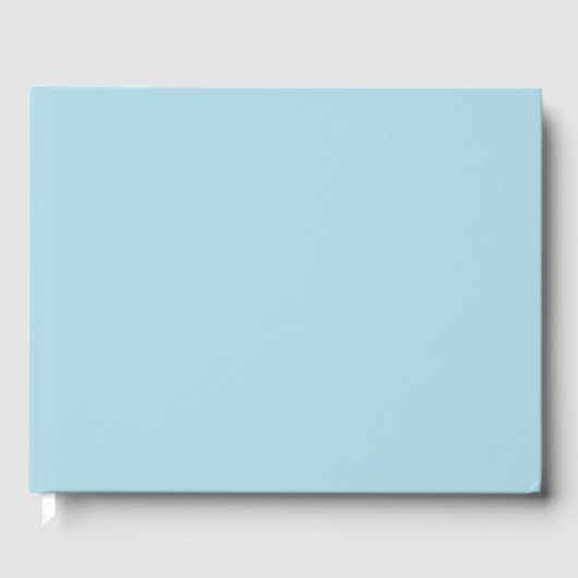 Lichtblauwe, vaste kleur gastenboek (Voorkant)