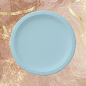 Lichtblauwe, vaste kleur papieren bordje