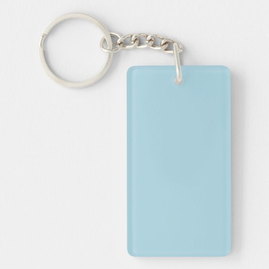 Lichtblauwe, vaste kleur sleutelhanger (Voorkant)