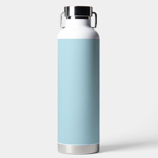 Lichtblauwe, vaste kleur waterfles (Voorkant)