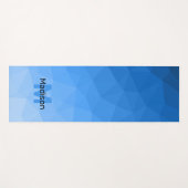 Lichtblauwe verloop geometrie mesh patroon Monogra Yogamat (Voorkant (horizontaal))