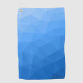 Lichtblauwe verloop geometrisch meshpatroon golfhanddoek (Voorkant)
