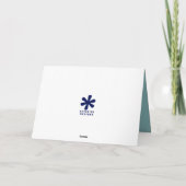 Lichtblauwe Vintage hairdroger - Aangepast bedankt Kaart (Achterkant)