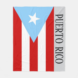 Lichtblauwe vlag van Puerto Rico Fleece Deken
