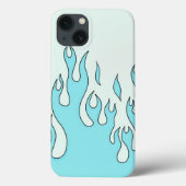 Lichtblauwe vlam Case-Mate iPhone case (Achterkant)