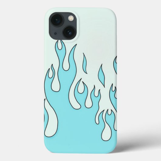 Lichtblauwe vlam Case-Mate iPhone case (Achterkant)