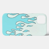 Lichtblauwe vlam Case-Mate iPhone case (Achterkant (horizontaal))