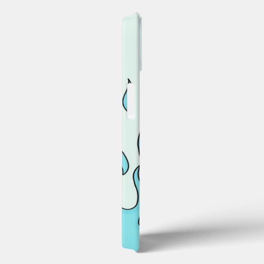 Lichtblauwe vlam Case-Mate iPhone case (Achterkant / Rechts)