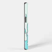 Lichtblauwe vlam iPhone hoesje (Rechterkant)