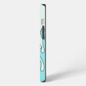 Lichtblauwe vlam iPhone hoesje (Linkerkant)